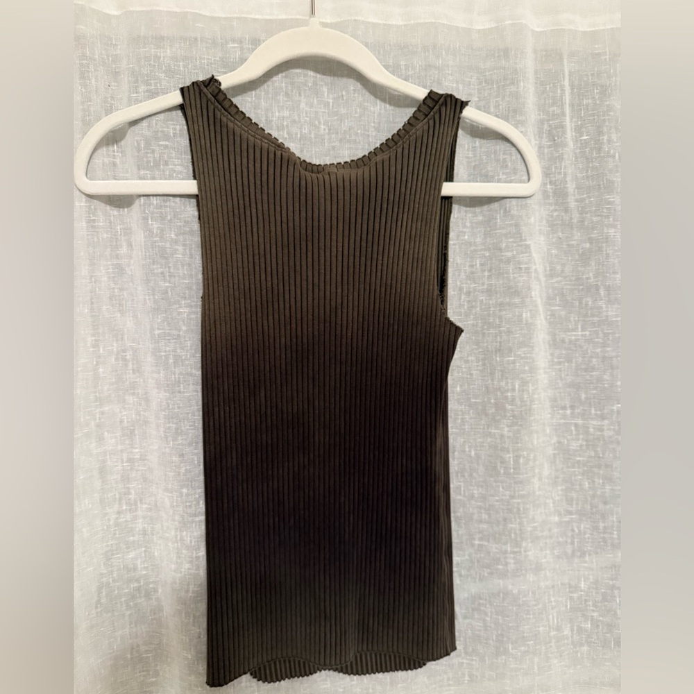 Cotton Citizen Chocolate Ribbed Tank Top - Picture 4 of 5